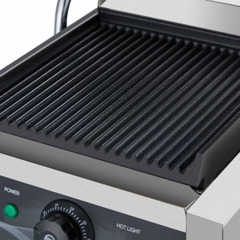 Elektro Kontaktgrill 308x395x210mm, oben & unten gerillt, 1,8kW-230V